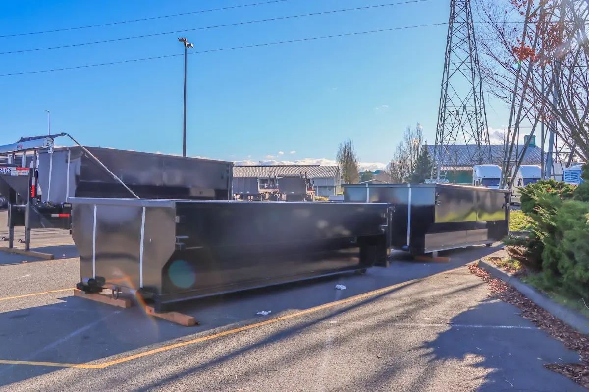 Roll-off dumpster ready for waste disposal at job site for 15 Yard Dumpster Rental in Hinsdale
